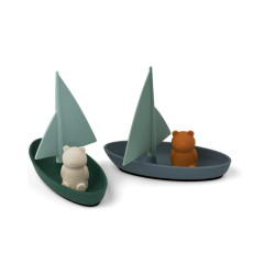Lot de 2 bateaux Liewood - Ensley - Whale blue multi mix