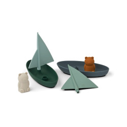 Lot de 2 bateaux Liewood - Ensley - Whale blue multi mix démonté