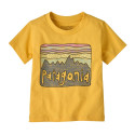 T-shirt bébé coton bio - Patagonia - Fitz Roy Skies - Nectar Yellow