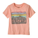 T-shirt bébé coton bio - Patagonia - Fitz Roy Skies - Sunlit Pink