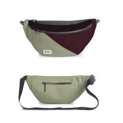 Grande sacoche banane HoïAn - MeroMero - Dark Grey/Cypress/Aubergine