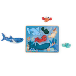 Puzzle sensoriel - Les aventures de Paulie - Moulin Roty avec pièces à côté