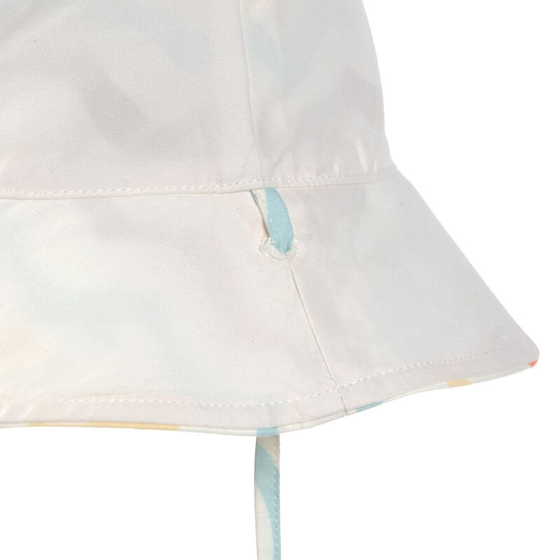 Chapeau anti-UV bébé réversible - Lassig - Vagues écru
