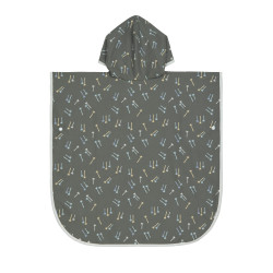 Poncho microfibres bébé - Lassig - Palmier olive foncé