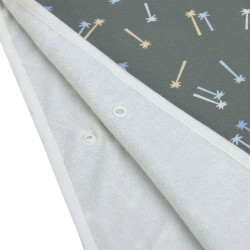 Poncho microfibres bébé - Lassig - Palmier olive foncé
