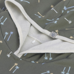 Poncho microfibres bébé - Lassig - Palmier olive foncé