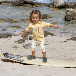 T-shirt de bain anti-uv bébé - Lassig - Planches de surf vanille