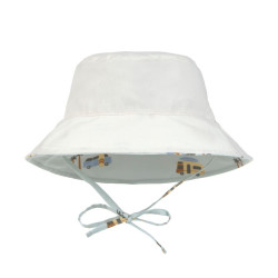 Chapeau anti-UV bébé réversible - Lassig - Camper vert écume