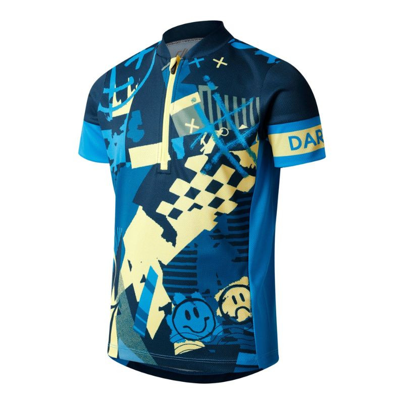 Maillot Cyclisme Performance Homme - Tricolore Rouge Blanc Bleu Zip 3/4 Taille L
