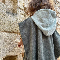 Poncho de bain Poule Party - Vert cendré