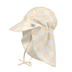 Casquette protége nuque anti-uv bébé - Lassig - Vanille / écru