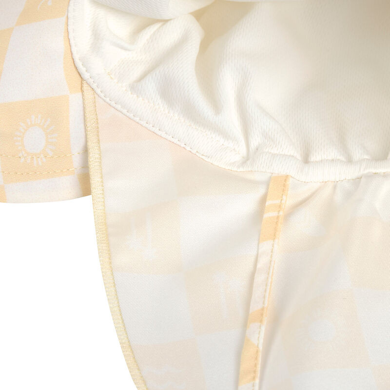 Casquette protége nuque anti-uv bébé - Lassig - Vanille / écru