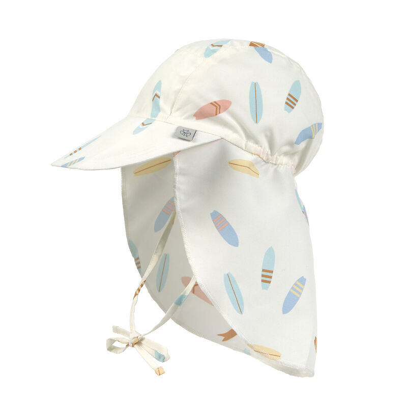 Casquette protége nuque anti-uv bébé - Lassig - Surf  écru