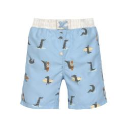 Short de bain enfant anti-UV - Lassig - Vagues bleu / Nature
