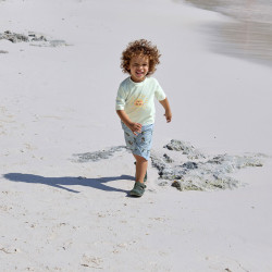 Short de bain enfant Lassig - Vagues bleu / Nature