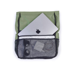 Besace rolltop Norrebro - Mero Mero - Cypress Green avec ordi