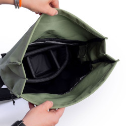 intérieur de Besace rolltop Norrebro - Mero Mero - Cypress Green