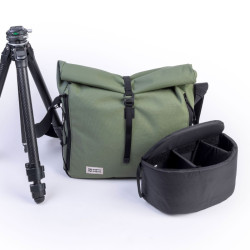 Besace rolltop Norrebro - Mero Mero - Cypress Green, trépied et rangement photo