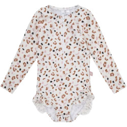 Maillot de bain protecteur enfant - Anti UV manches longues - Swim Essentials - Léopard Kaki