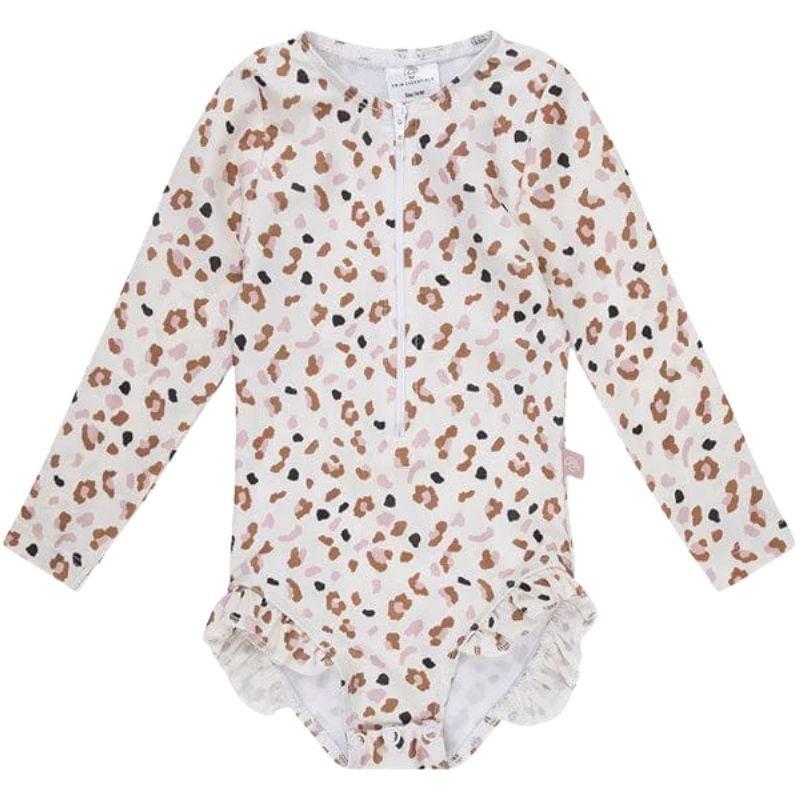 Maillot de bain protecteur enfant - Anti UV manches longues - Swim Essentials - Léopard Kaki
