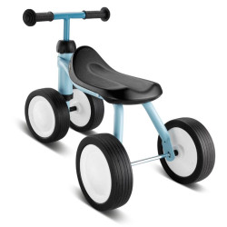 Porteur spécial bébé dès 1 an : le Pukylino - Puky - Retro Blue  de profil