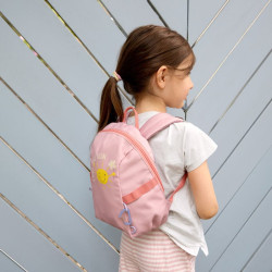 fille avec Sac à dos crèche -Tiny Outdoor - Lässig - Soleil / Pêche