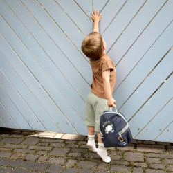 petit avec Sac à dos crèche -Tiny Outdoor - Lässig - Nuage / Bleu foncé