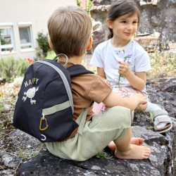 plusieurs enfants avecSac à dos crèche -Tiny Outdoor - Lässig - Nuage / Bleu foncélair