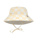 Chapeau anti-UV bébé réversible - Lassig - Carreaux vanille / écru