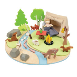 mise en scène de Kit de jeu en bois - Set de camping - Tender Leaf