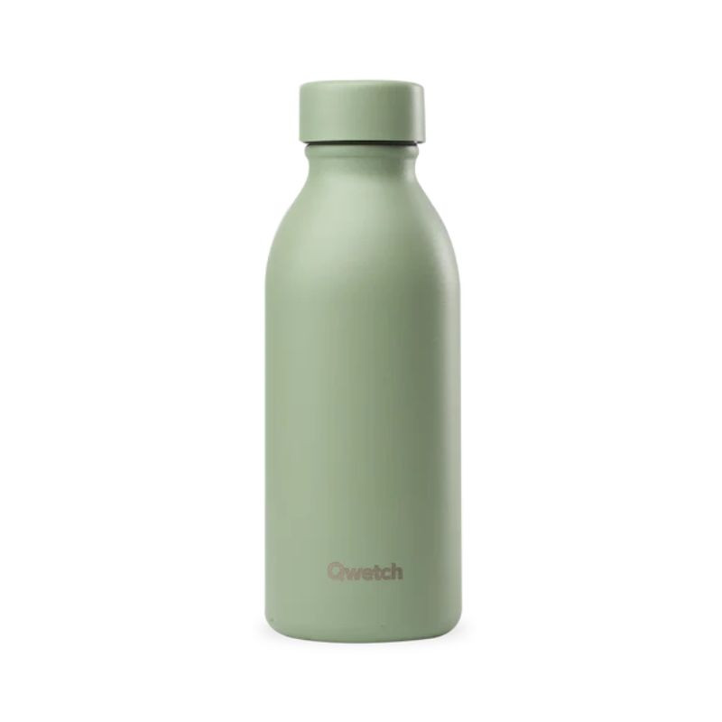 Gourde inox isotherme - Icon Matt 500 ml - Qwetch - Vert Tilleul