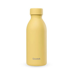 Gourde inox isotherme - Icon Matt 500 ml - Qwetch - Citron