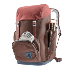 Sac à dos d’école - Scula - Deuter -  Raisin / Caspia avec objets dans les poches