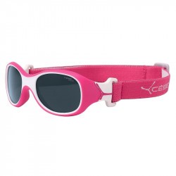 Lunettes de soleil bébé sans branche Chouka de Cébé - Framboise