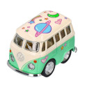 Mini van en métal Microbus à rétro-friction 5 cm - Volkswagen - Vert