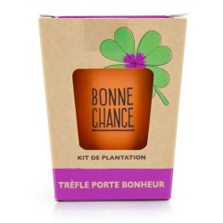 Trèfle à quatre feuilles - Kit message « Bonne chance » - Radis et Capucine