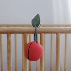 Boîte de rangement pour sucette - Oli et Carol - Pepa The Apple accrochée sur barreau
