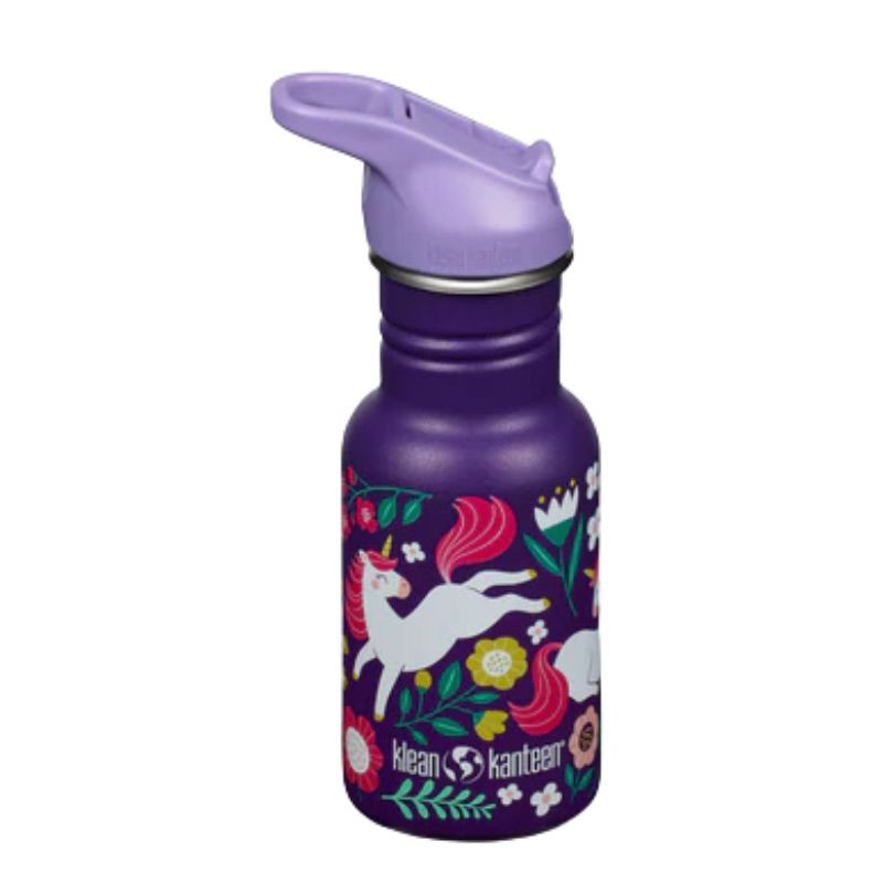 Kid Kanteen 350 ml en Inox - bouchon Sport - Leaping Unicorns