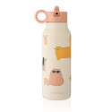 Gourde Liewood inox et isotherme Falk - 350ml - Cats and Dogs / Sandy