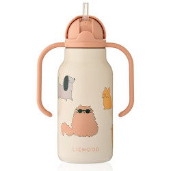 Gourde Liewood - Kimmie 250 ml - Cats and Dogs / Sandy