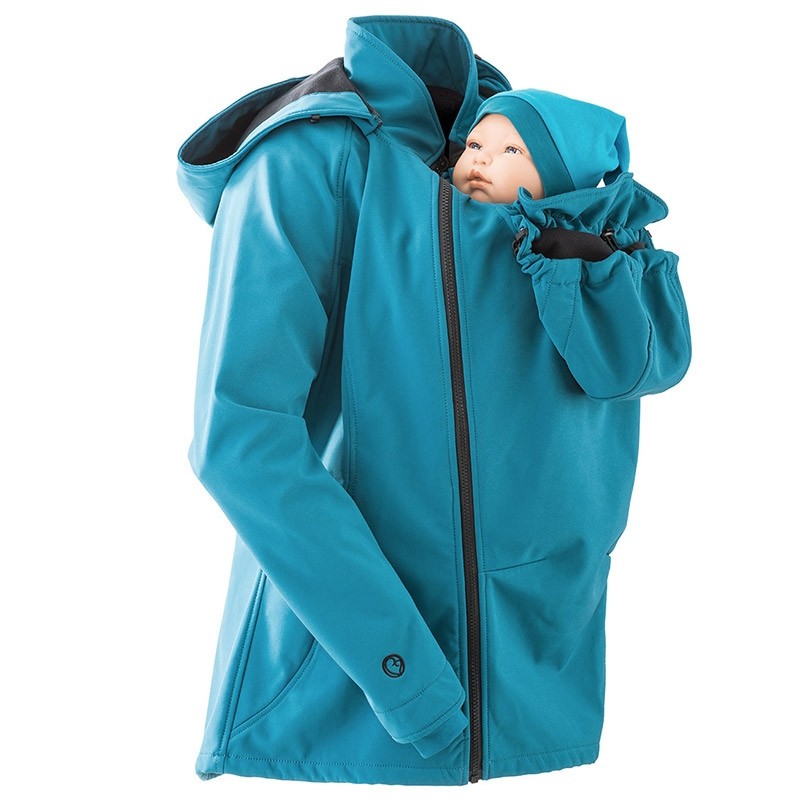Veste de portage softshell Mamalila - bleu pétrole