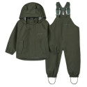 Ensemble de pluie imperméable Manu - Veste et Salopette - Liewood - Hunter green