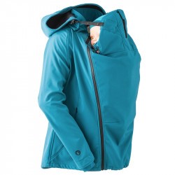 Veste de portage softshell Mamalila - bleu pétrole