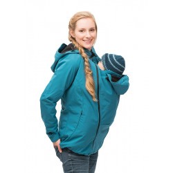 Veste de portage softshell Mamalila - bleu pétrole