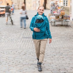 Veste de portage softshell Mamalila - bleu pétrole
