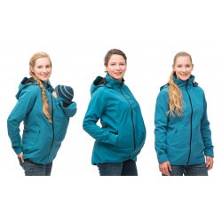 Veste de portage softshell Mamalila - bleu pétrole