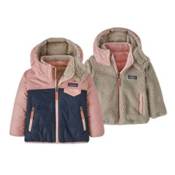 Baby reversible tribbles hoody - Patagonia - New Navy w/Mallow