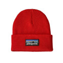 Bonnet Kid's Logo Beanie - Patagonia - P-6 Logo : Sizzle Red