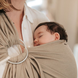 zoom sur Porte bébé Sling Sergé Brisé - Néobulle - Beige sable