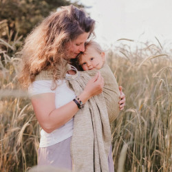 calin avec Porte bébé Sling Sea Cell - Néobulle - Taupe
